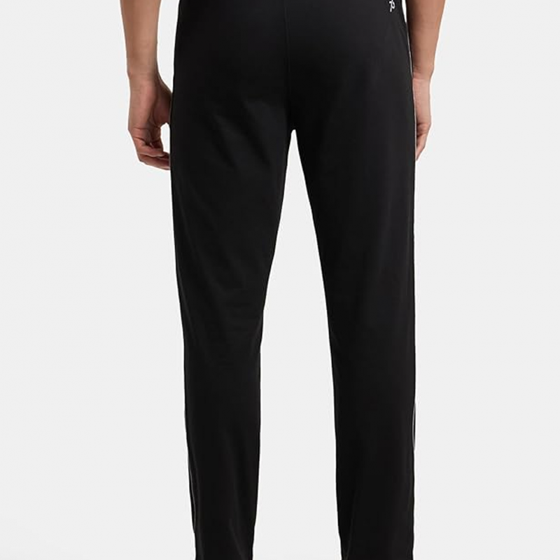 Men's Super Combed Cotton Rich Regular Fit Mid Rise Trackpants with Side Pockets